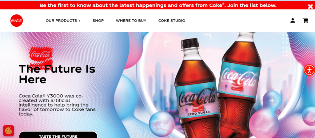 coca cola brand color