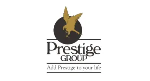 Prestige group Logo of Prestige Group featuring a golden eagle above the text "Prestige Group" and the slogan "Add Prestige to your life."
