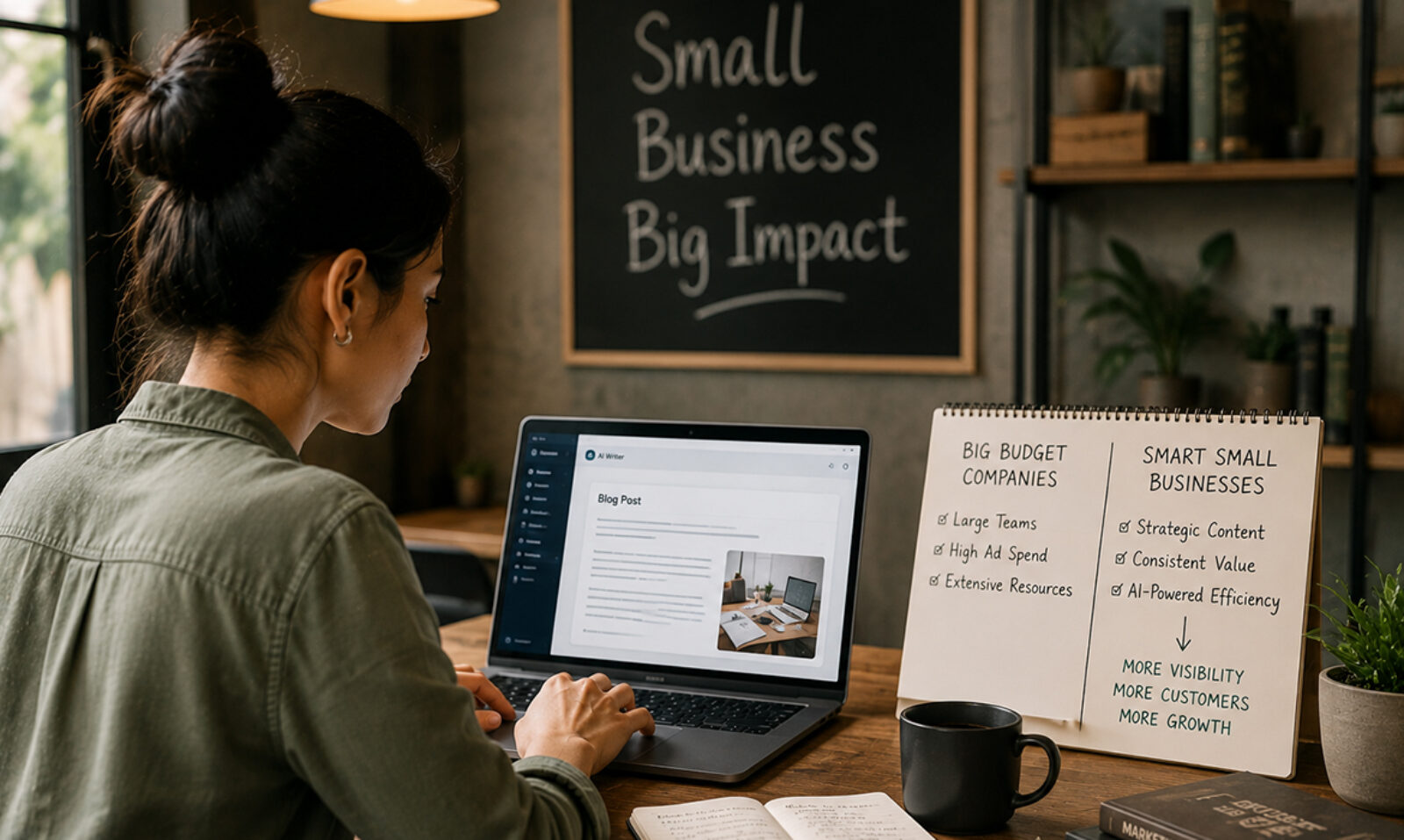 How AI-Written Content Helps Small Businesses Compete with Big Budgets