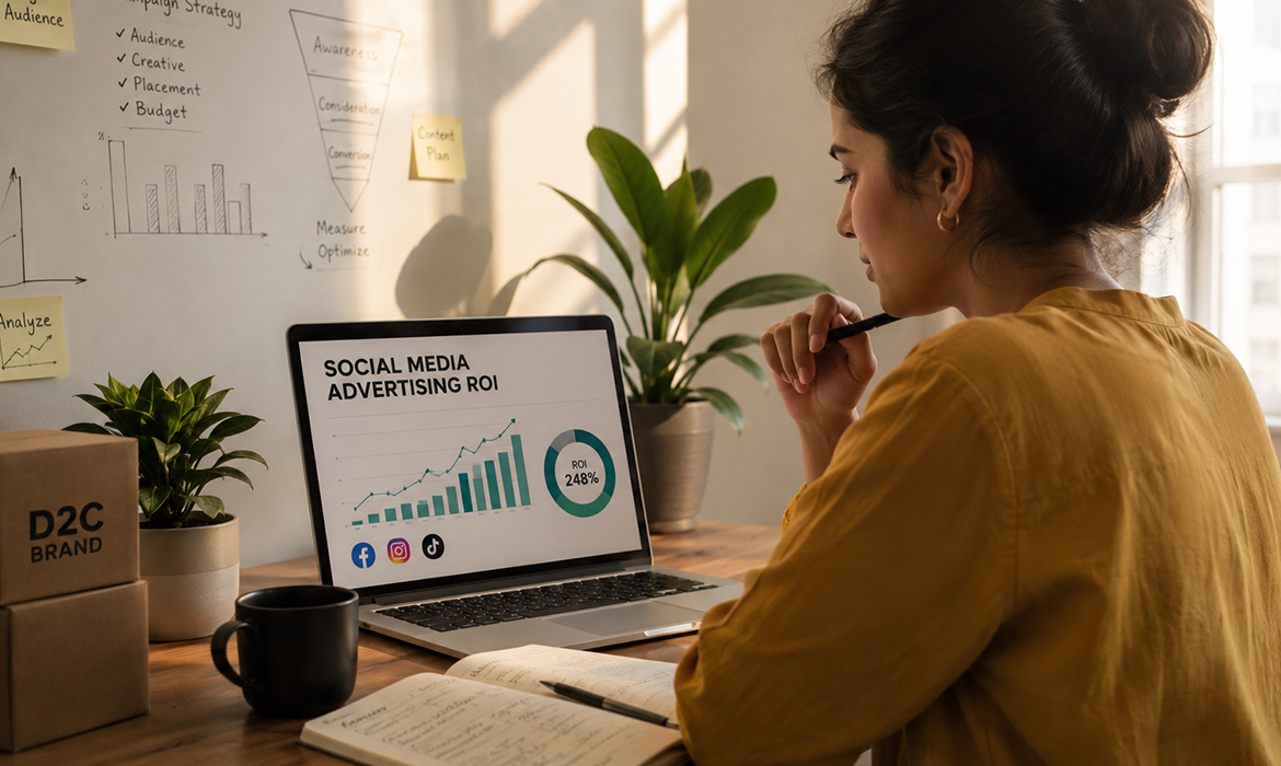 How to Maximize Social Media Advertising ROI for D2C Brands